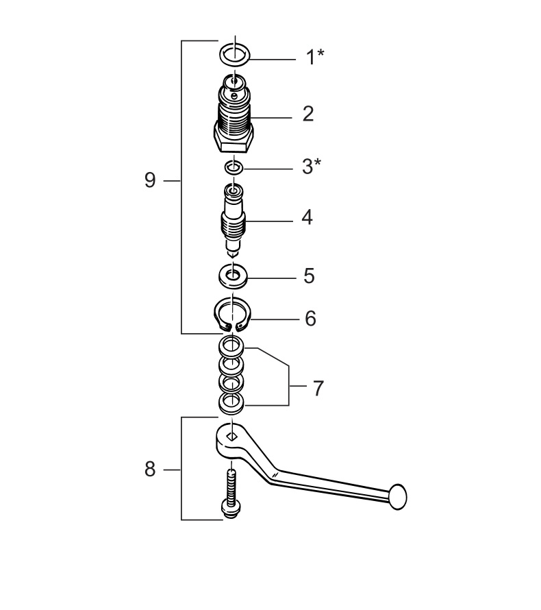 EP2510 Prime Spray Valve Assembly Parts